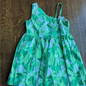 Janie and Jack Green Patterned Dress